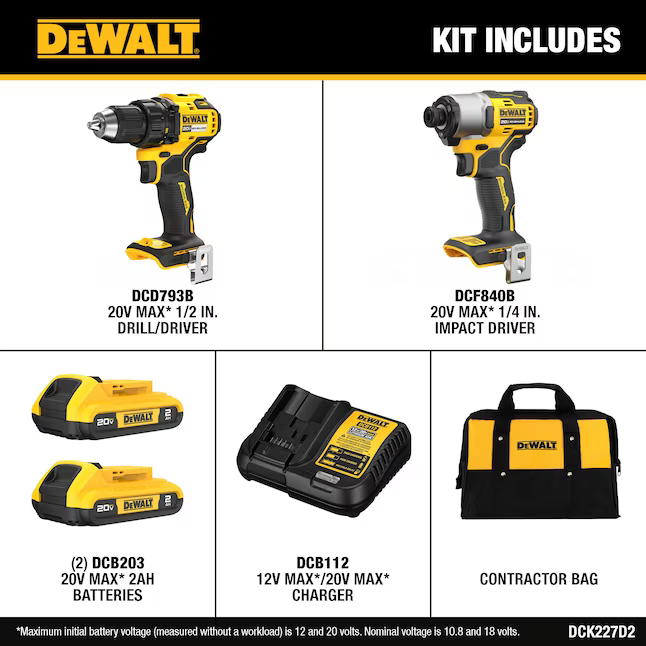 DEWALT Drill Combo 2
